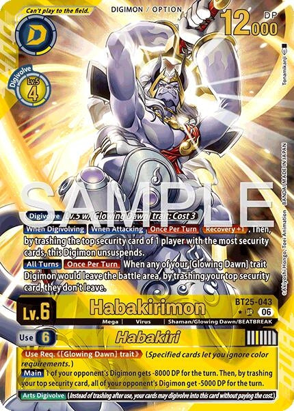 Image for Habakirimon // Habakiri (Alternate Art) (BT25-043 UR) (Dual Revolution) - Digimon Card Game
