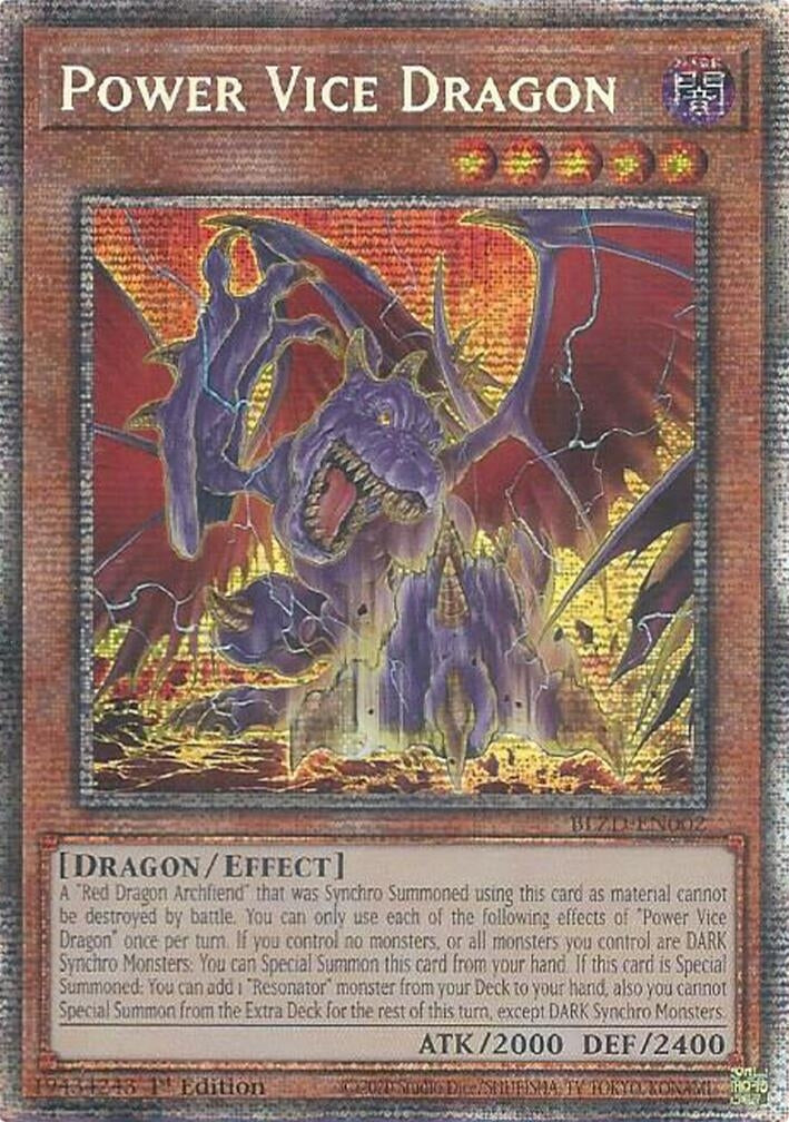 Image for Power Vice Dragon (Starlight Rare) (BLZD-EN002) (Blazing Dominion) - YuGiOh