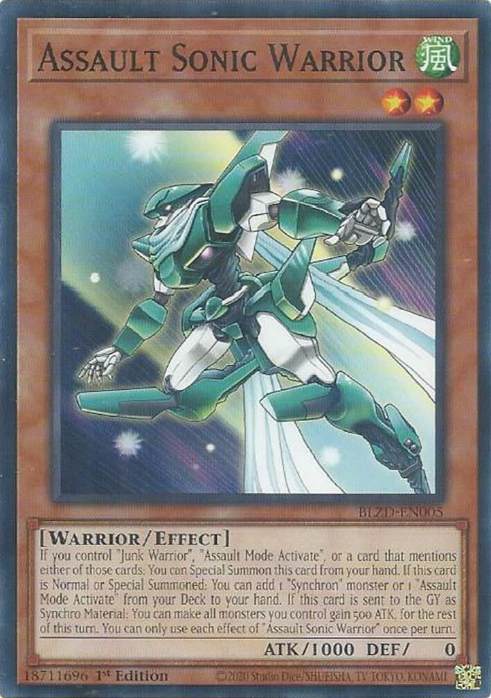 Image for Assault Sonic Warrior (BLZD-EN005) (Blazing Dominion) - YuGiOh