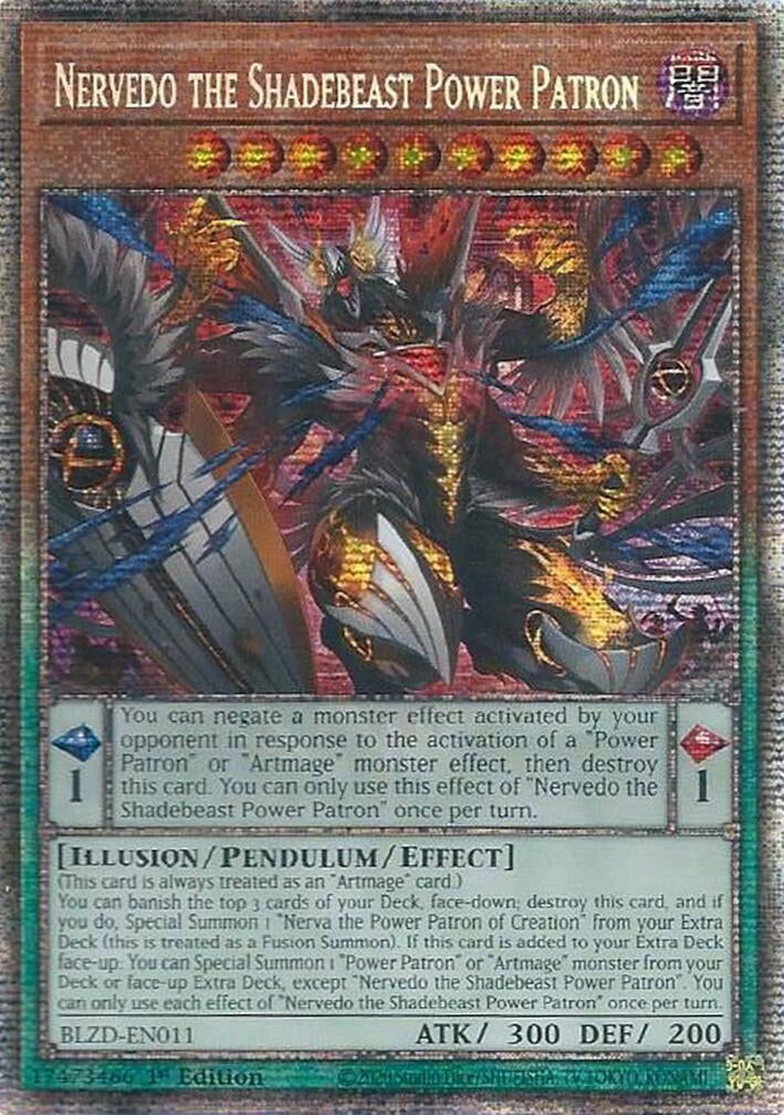 Image for Nervedo the Shadebeast Power Patron (Starlight Rare) (BLZD-EN011) (Blazing Dominion) - YuGiOh