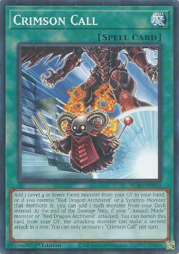 Image for Crimson Call (BLZD-EN052) (Blazing Dominion) - YuGiOh