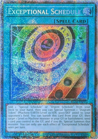 Image for Exceptional Schedule (Starlight Rare) (BLZD-EN054) (Blazing Dominion) - YuGiOh