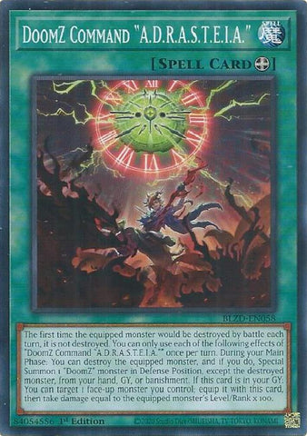 Image for DoomZ Command "A.D.R.A.S.T.E.I.A." (BLZD-EN058) (Blazing Dominion) - YuGiOh