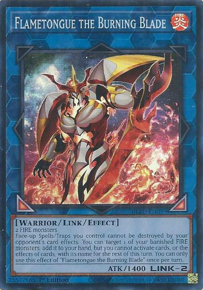 Image for Flametongue the Burning Blade (BLZD-EN099) (Blazing Dominion) - YuGiOh