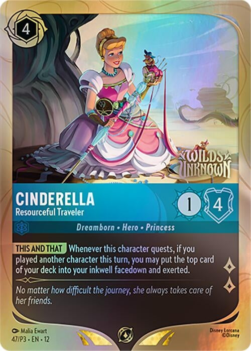 Image for Cinderella - Resourceful Traveler (47) (Disney Lorcana Promo Cards) - Disney Lorcana