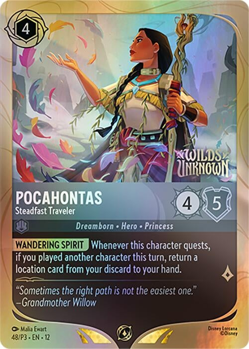 Image for Pocahontas - Steadfast Traveler (48) (Disney Lorcana Promo Cards) - Disney Lorcana