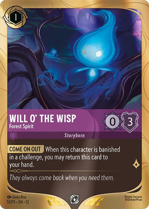 Image for Will o' the Wisp - Forest Spirit (51) (Disney Lorcana Promo Cards) - Disney Lorcana