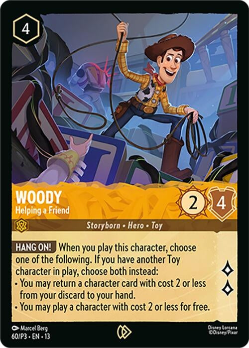 Image for Woody - Helping a Friend (60) (Disney Lorcana Promo Cards) (DLPC) - Disney Lorcana