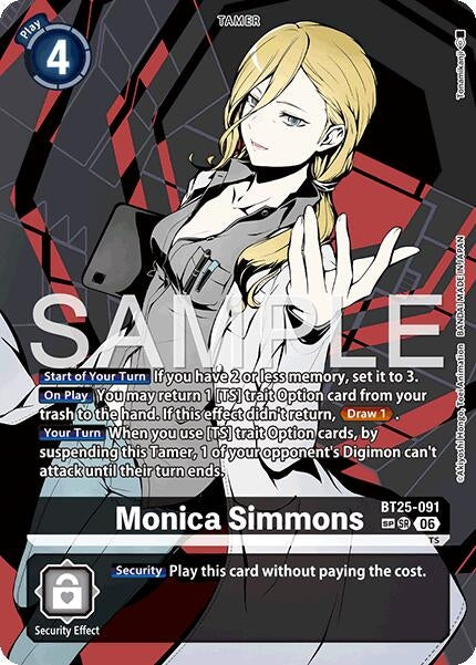 Image for Monica Simmons (SP) (BT25-091 SR) (Dual Revolution) - Digimon Card Game