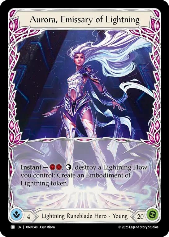Image for Aurora, Emissary of Lightning (OMN048) (Omens of the Third Age) - Flesh and Blood TCG