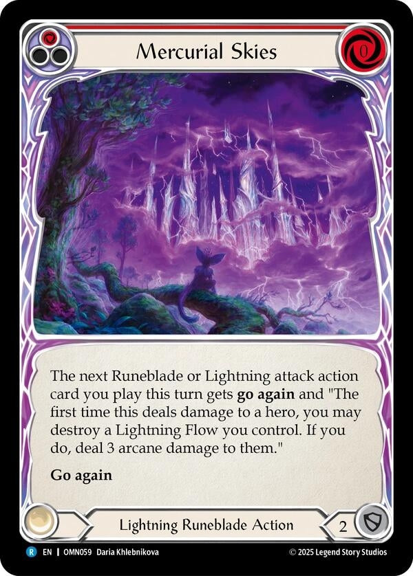 Image for Mercurial Skies (Red) (OMN059) (Omens of the Third Age) - Flesh and Blood TCG