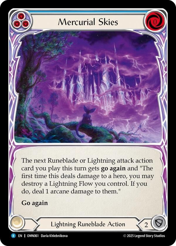 Image for Mercurial Skies (Blue) (OMN061) (Omens of the Third Age) - Flesh and Blood TCG