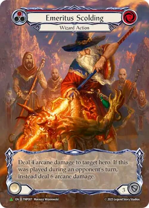 Image for Emeritus Scolding (Red) (Marvel) - TNP007 (TNP007) (Flesh and Blood: Promo Cards) - Flesh and Blood TCG