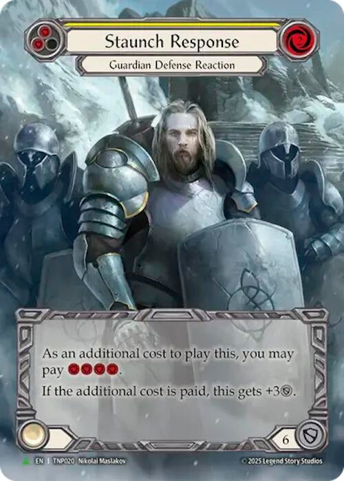 Image for Staunch Response (Yellow) (Marvel) - TNP020 (TNP019) (Flesh and Blood: Promo Cards) - Flesh and Blood TCG