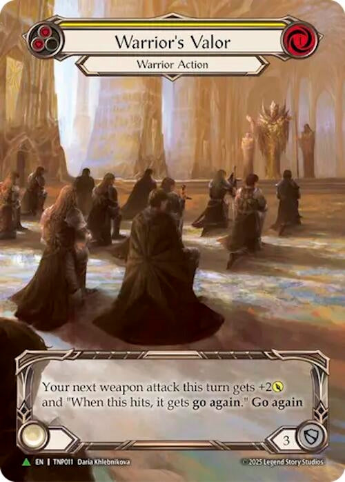 Image for Warrior's Valor (Yellow) (Marvel) - TNP011 (TNP011) (Flesh and Blood: Promo Cards) - Flesh and Blood TCG