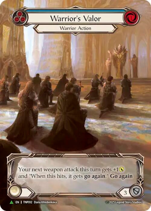 Image for Warrior's Valor (Blue) (Marvel) - TNP012 (TNP012) (Flesh and Blood: Promo Cards) - Flesh and Blood TCG