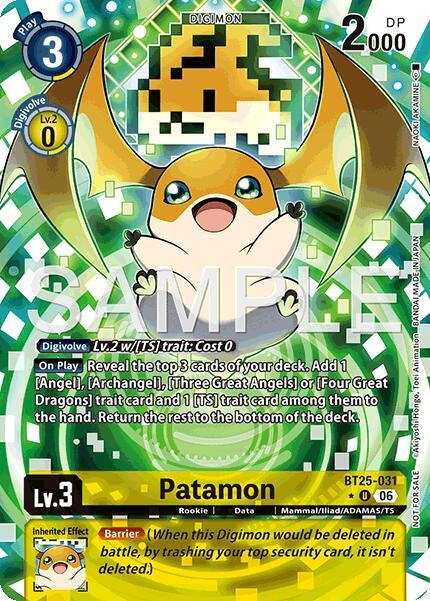 Image for Patamon (Full Art) (BT25-031 U) (Dual Revolution) - Digimon Card Game