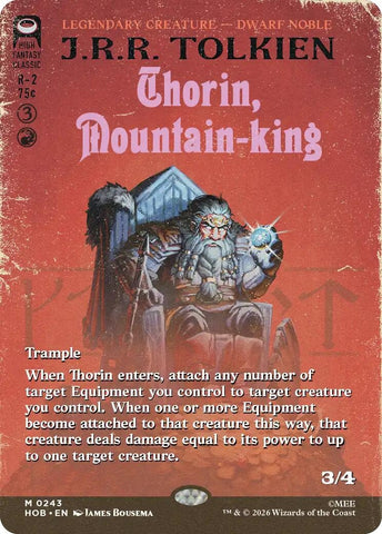Image for Thorin, Mountain-king (Borderless) (243) (The Hobbit) - Magic: The Gathering