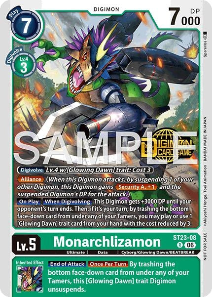 Image for Monarchlizamon (Welcome Tamers Pack Vol.2) (ST23-08 R) (Starter Deck 23: Beatbreak Release Event Cards) - Digimon Card Game