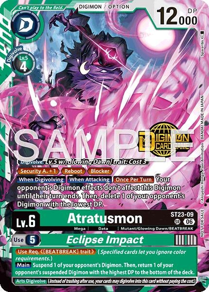 Image for Atratusmon // Eclipse Impact (Welcome Tamers Pack Vol.2) (ST23-09 SR) (Starter Deck 23: Beatbreak Release Event Cards) - Digimon Card Game
