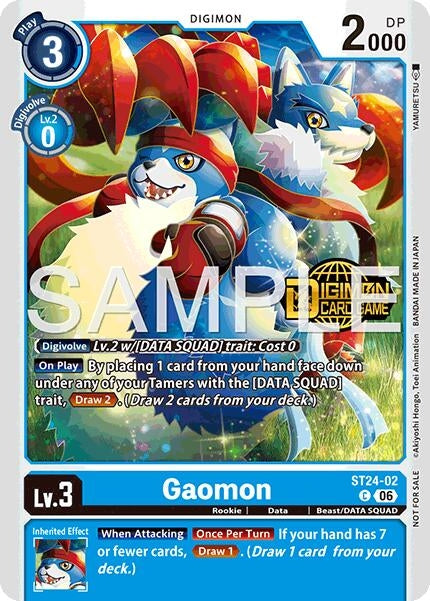 Image for Gaomon (Welcome Tamers Pack Vol.2) (ST24-02 C) (Starter Deck 24: Data Squad Release Event Cards) - Digimon Card Game