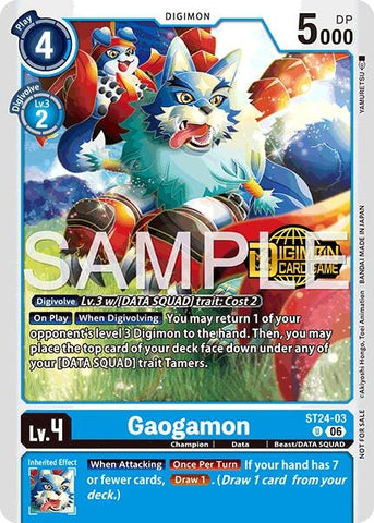 Image for Gaogamon (Welcome Tamers Pack Vol.2) (ST24-03 U) (Starter Deck 24: Data Squad Release Event Cards) (ST-24_PR) - Digimon Card Game