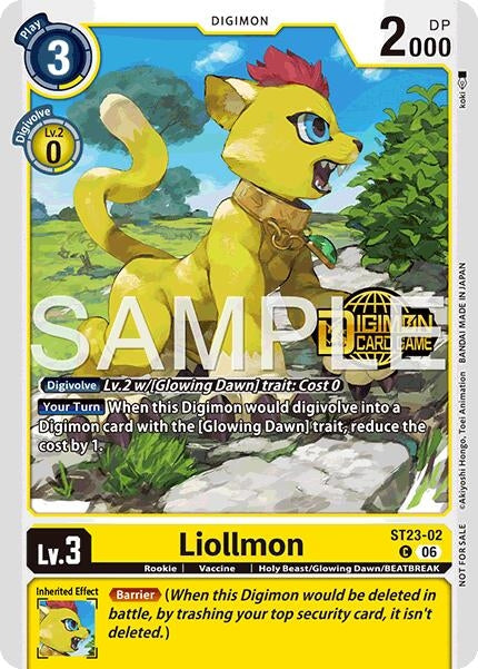 Image for Liollmon (Welcome Tamers Pack Vol.2) (ST23-02 C) (Starter Deck 23: Beatbreak Release Event Cards) - Digimon Card Game