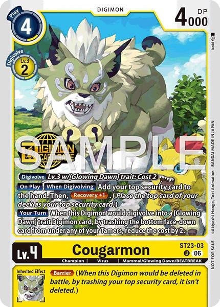 Image for Cougarmon (Welcome Tamers Pack Vol.2) (ST23-03 U) (Starter Deck 23: Beatbreak Release Event Cards) - Digimon Card Game