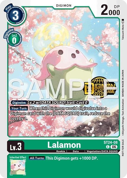 Image for Lalamon (Welcome Tamers Pack Vol.2) (ST24-08 C) (Starter Deck 24: Data Squad Release Event Cards) - Digimon Card Game