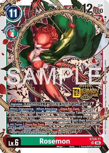 Image for Rosemon (Welcome Tamers Pack Vol.2) (ST24-11 SR) (Starter Deck 24: Data Squad Release Event Cards) - Digimon Card Game