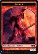 Image for Soldier (UMA) // Kobolds of Kher Keep (MKC) Double-sided Token (11 // 12) (The List Reprints) - Magic: The Gathering