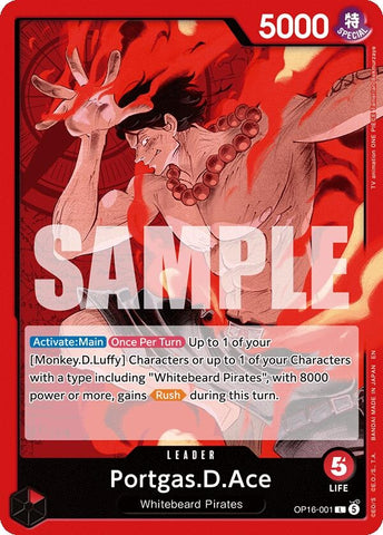Image for Portgas.D.Ace (001) (OP16-001) (The Time of Battle) - One Piece Card Game