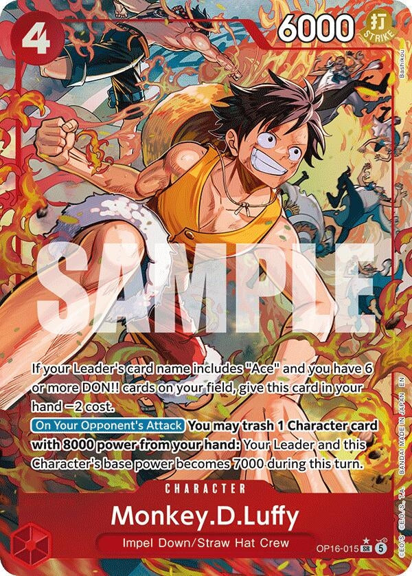 Image for Monkey.D.Luffy (Alternate Art) (OP16-015) (The Time of Battle) - One Piece Card Game