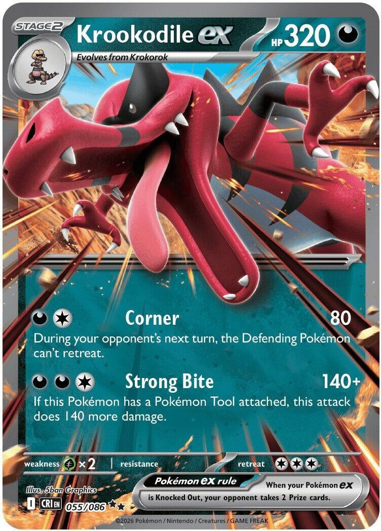Image for Krookodile ex (055/086) (ME04: Chaos Rising) - Pokemon