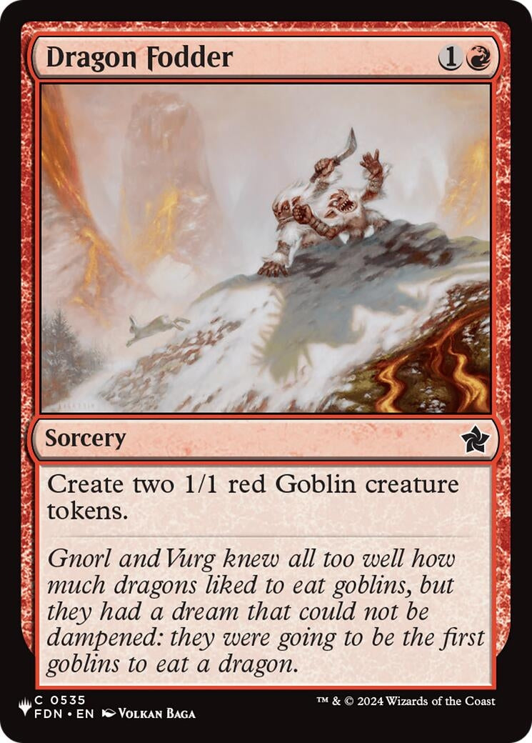 Image for Dragon Fodder (FDN) (535) (The List Reprints) - Magic: The Gathering