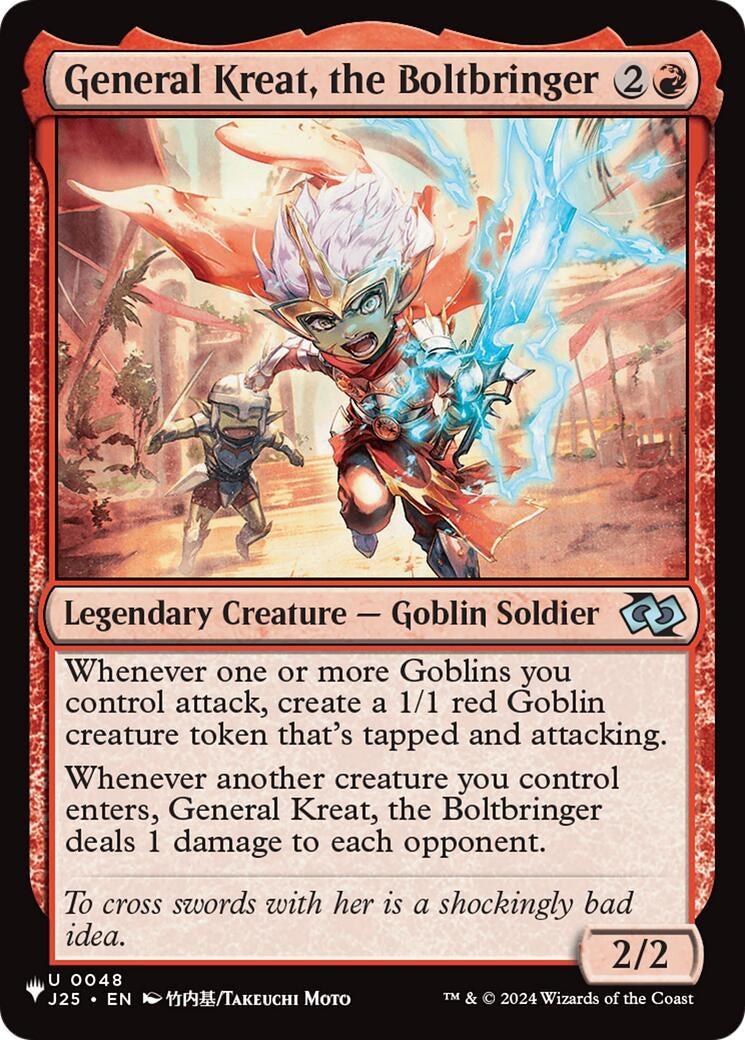 Image for General Kreat, the Boltbringer (Anime) (48) (The List Reprints) - Magic: The Gathering