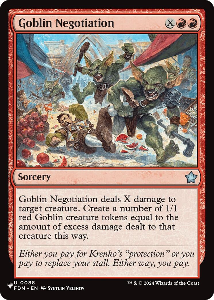 Image for Goblin Negotiation (88) (The List Reprints) - Magic: The Gathering