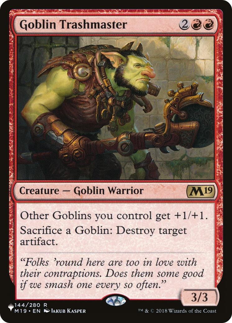 Image for Goblin Trashmaster (144) (The List Reprints) - Magic: The Gathering