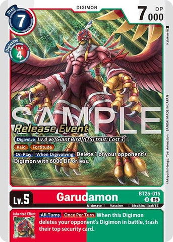 Image for Garudamon (BT25-015 U) (Dual Revolution Release Event Cards) (BT-25_PR) - Digimon Card Game