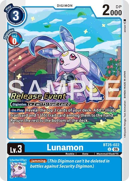 Image for Lunamon (BT25-022 U) (Dual Revolution Release Event Cards) (BT-25_PR) - Digimon Card Game