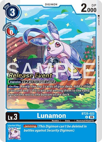 Image for Lunamon (BT25-022 U) (Dual Revolution Release Event Cards) (BT-25_PR) - Digimon Card Game