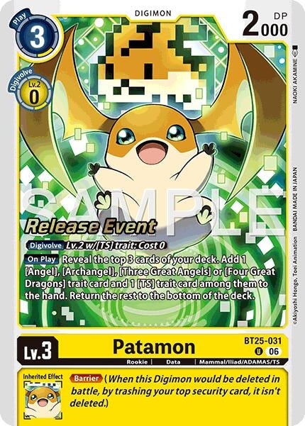 Image for Patamon (BT25-031 U) (Dual Revolution Release Event Cards) (BT-25_PR) - Digimon Card Game