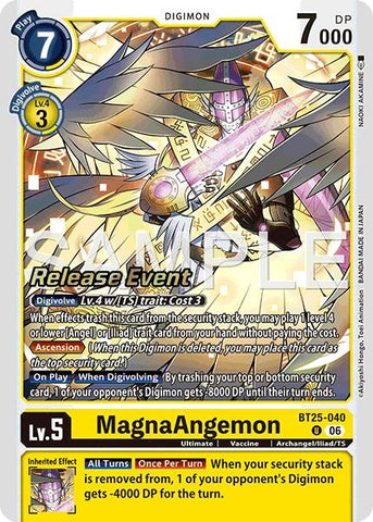Image for MagnaAngemon (BT25-040 U) (Dual Revolution Release Event Cards) (BT-25_PR) - Digimon Card Game