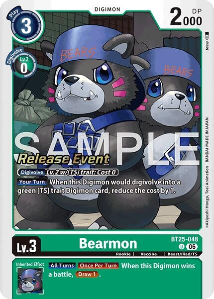Image for Bearmon - BT25-048 (BT25-048 U) (Dual Revolution Release Event Cards) (BT-25_PR) - Digimon Card Game