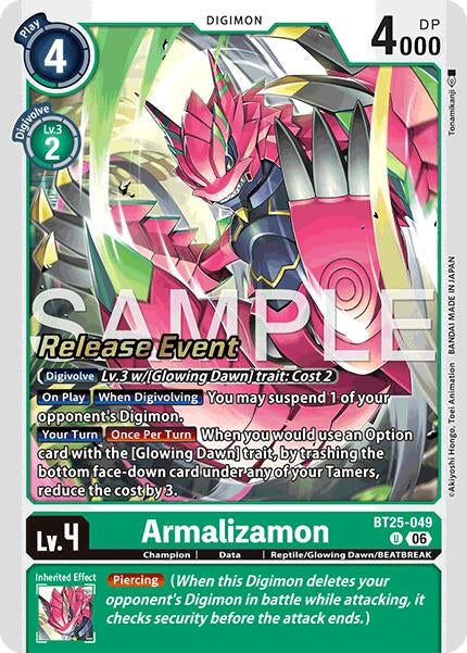 Image for Armalizamon (BT25-049 U) (Dual Revolution Release Event Cards) (BT-25_PR) - Digimon Card Game