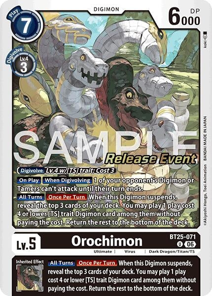 Image for Orochimon (BT25-071 U) (Dual Revolution Release Event Cards) (BT-25_PR) - Digimon Card Game