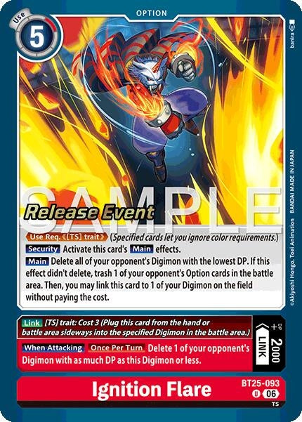 Image for Ignition Flare (BT25-093 U) (Dual Revolution Release Event Cards) (BT-25_PR) - Digimon Card Game