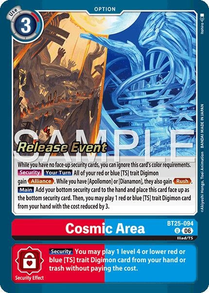 Image for Cosmic Area (BT25-094 U) (Dual Revolution Release Event Cards) (BT-25_PR) - Digimon Card Game