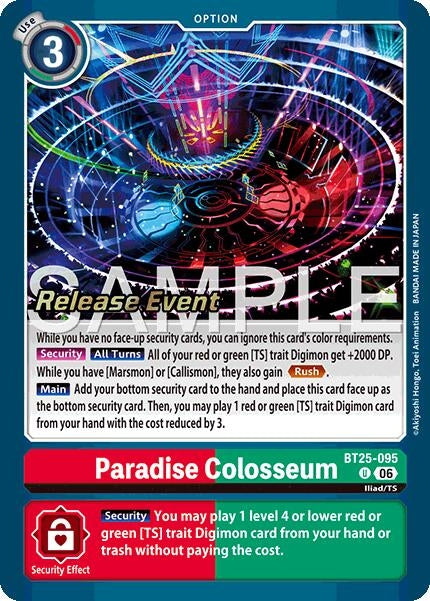 Image for Paradise Colosseum (BT25-095 U) (Dual Revolution Release Event Cards) (BT-25_PR) - Digimon Card Game