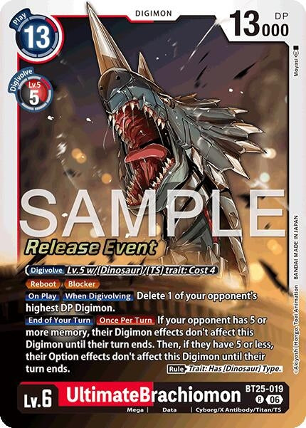 Image for UltimateBrachiomon (BT25-019 R) (Dual Revolution Release Event Cards) (BT-25_PR) - Digimon Card Game